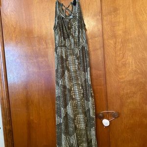 Summer dress green and white